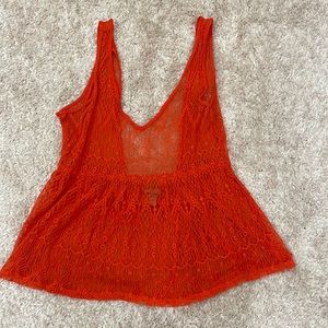 Vanity Sheer Orange Top ☀️